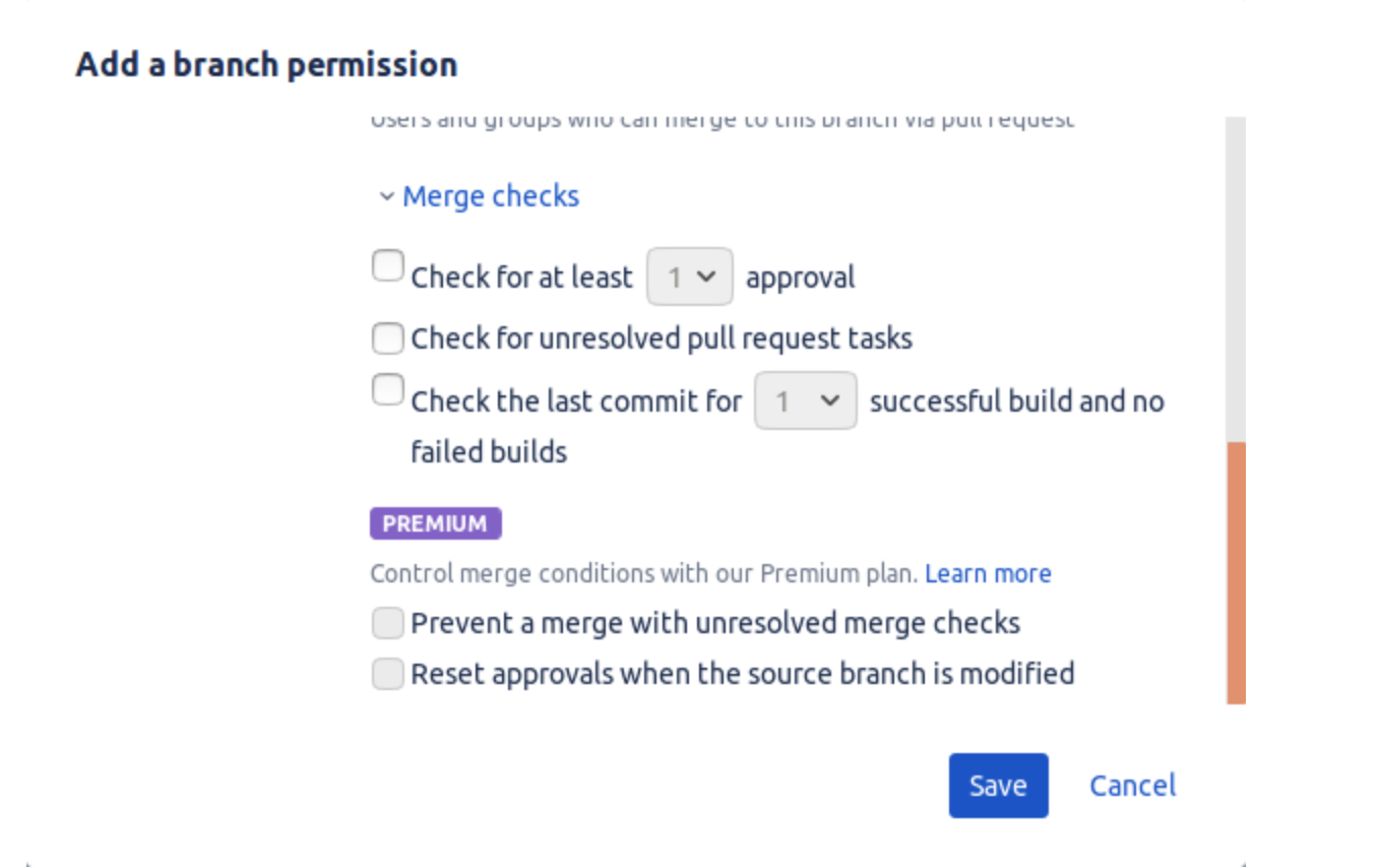 Bitbucket Merge check