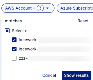 Visible Accounts Dropdown