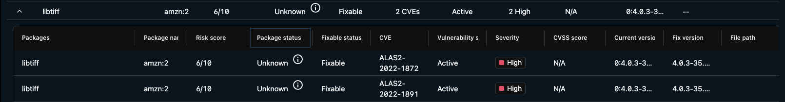 Package index